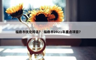福鼎市优化排名？ 福鼎市2021年重点项目？