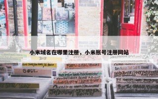 小米域名在哪里注册，小米账号注册网站