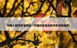 外国人制作密室网站（外国的密室逃脱手机游戏推荐）