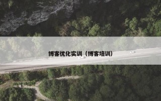 博客优化实训（博客培训）