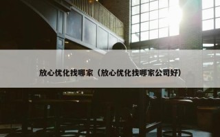放心优化找哪家（放心优化找哪家公司好）