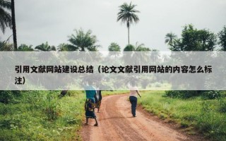 引用文献网站建设总结（论文文献引用网站的内容怎么标注）