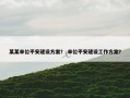 某某单位平安建设方案？ 单位平安建设工作方案？
