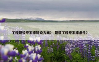 工程建设专家库建设方案？ 建筑工程专家库条件？