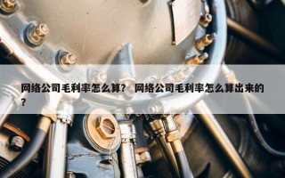 网络公司毛利率怎么算？ 网络公司毛利率怎么算出来的？