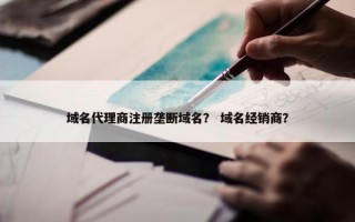 域名代理商注册垄断域名？ 域名经销商？