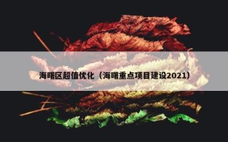 海曙区超值优化（海曙重点项目建设2021）