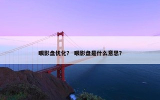 眼影盘优化？ 眼影盘是什么意思？