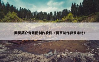 网页简介背景图制作软件（网页制作背景素材）