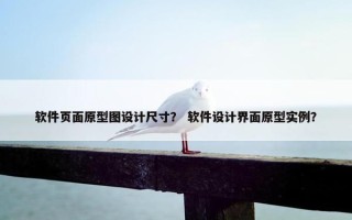 软件页面原型图设计尺寸？ 软件设计界面原型实例？