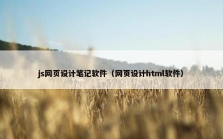 js网页设计笔记软件（网页设计html软件）
