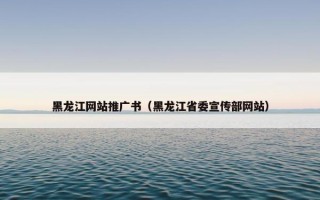 黑龙江网站推广书（黑龙江省委宣传部网站）