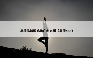 承德品牌网站推广怎么样（承德seo）