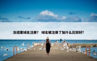 冻结里域名注册？ 域名被注册了加什么比较好？