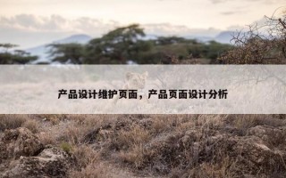 产品设计维护页面，产品页面设计分析