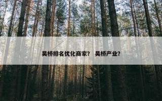 吴桥排名优化商家？ 吴桥产业？