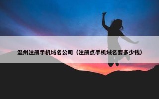温州注册手机域名公司（注册点手机域名要多少钱）