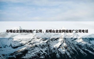 石嘴山企业网站推广公司，石嘴山企业网站推广公司电话