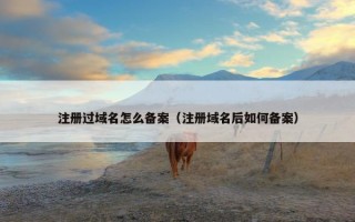 注册过域名怎么备案（注册域名后如何备案）