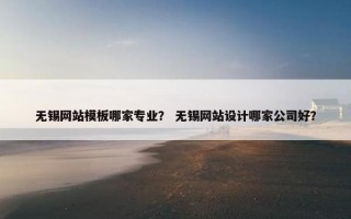 无锡网站模板哪家专业？ 无锡网站设计哪家公司好？