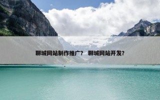 聊城网站制作推广？ 聊城网站开发？