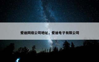 爱迪网络公司地址，爱迪电子有限公司