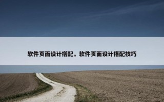 软件页面设计搭配，软件页面设计搭配技巧