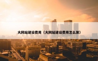 大网站建设费用（大网站建设费用怎么算）