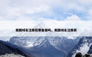 美国域名注册后要备案吗，美国域名注册商