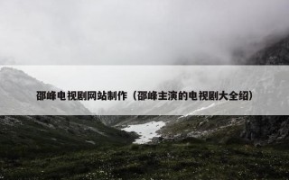 邵峰电视剧网站制作（邵峰主演的电视剧大全绍）