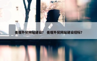 姜堰外贸网站建设？ 姜堰外贸网站建设招标？