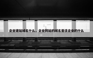 企业建站域名什么，企业网站的域名是该企业的什么