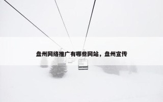 盘州网络推广有哪些网站，盘州宣传
