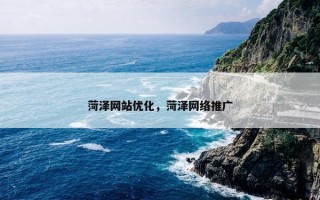 菏泽网站优化，菏泽网络推广
