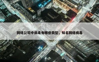 网络公司中病毒有哪些类型，知名网络病毒