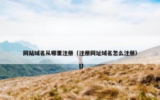 网站域名从哪里注册（注册网址域名怎么注册）