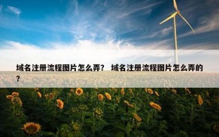 域名注册流程图片怎么弄？ 域名注册流程图片怎么弄的？