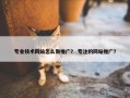 专业技术网站怎么做推广？ 专注的网站推广？
