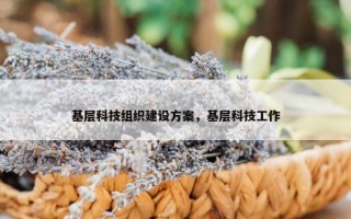 基层科技组织建设方案，基层科技工作