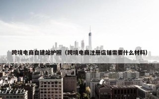 跨境电商自建站护照（跨境电商注册店铺需要什么材料）