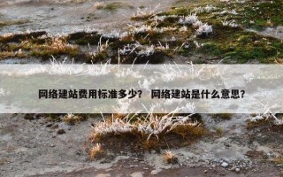 网络建站费用标准多少？ 网络建站是什么意思？