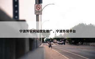 宁波外贸网站优化推广，宁波外贸平台