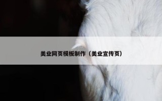 美业网页模板制作（美业宣传页）