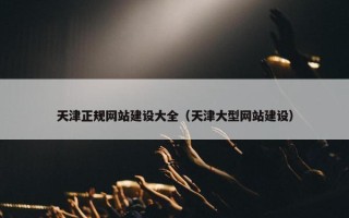 天津正规网站建设大全（天津大型网站建设）