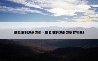 域名限制注册类型（域名限制注册类型有哪些）