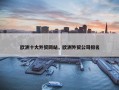 欧洲十大外贸网站，欧洲外贸公司排名