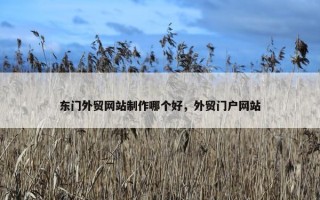 东门外贸网站制作哪个好，外贸门户网站