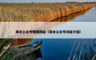商会公众号模板网站（商会公众号功能介绍）