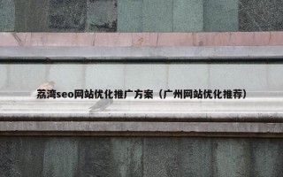 荔湾seo网站优化推广方案（广州网站优化推荐）