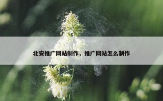 北安推广网站制作，推广网站怎么制作